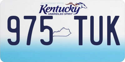 KY license plate 975TUK