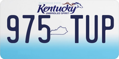 KY license plate 975TUP