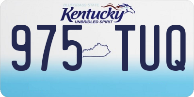 KY license plate 975TUQ