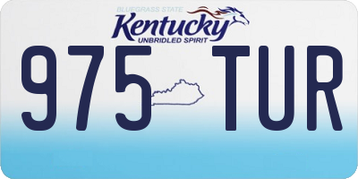 KY license plate 975TUR