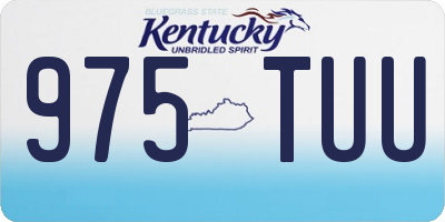 KY license plate 975TUU