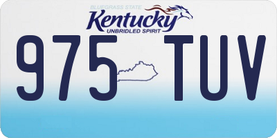 KY license plate 975TUV