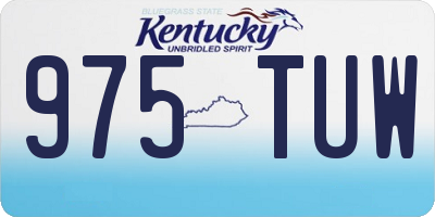 KY license plate 975TUW