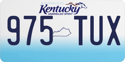 KY license plate 975TUX