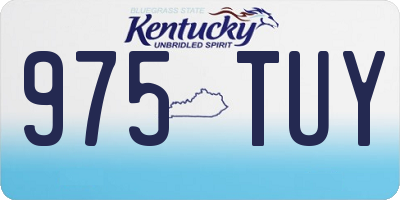 KY license plate 975TUY
