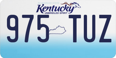 KY license plate 975TUZ