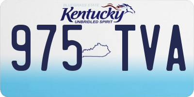KY license plate 975TVA