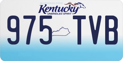 KY license plate 975TVB