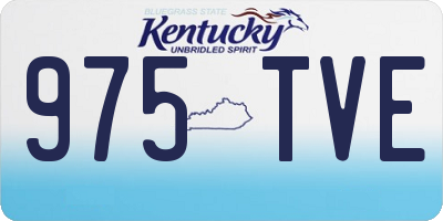 KY license plate 975TVE