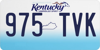 KY license plate 975TVK