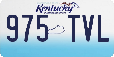 KY license plate 975TVL
