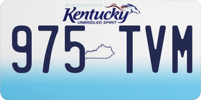 KY license plate 975TVM