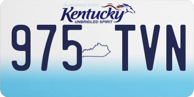 KY license plate 975TVN