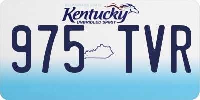 KY license plate 975TVR