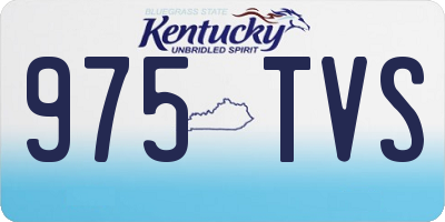 KY license plate 975TVS
