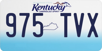 KY license plate 975TVX