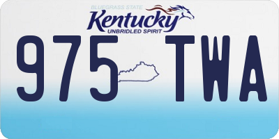 KY license plate 975TWA