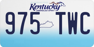 KY license plate 975TWC