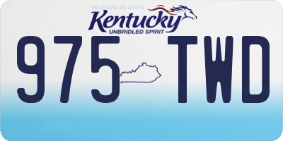 KY license plate 975TWD