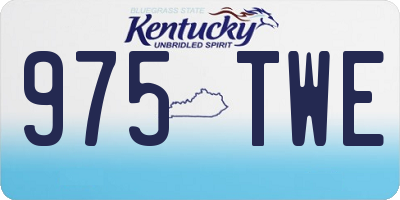 KY license plate 975TWE