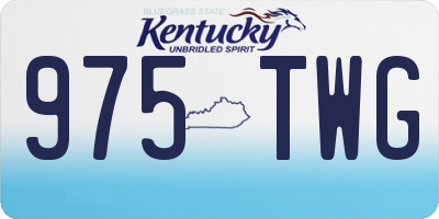 KY license plate 975TWG
