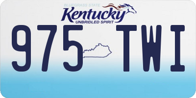 KY license plate 975TWI