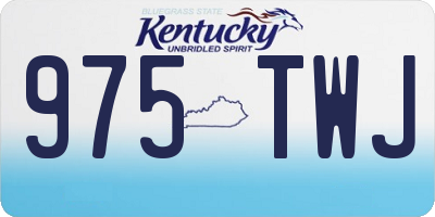 KY license plate 975TWJ