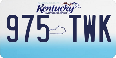 KY license plate 975TWK