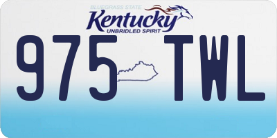 KY license plate 975TWL