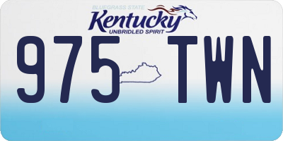 KY license plate 975TWN