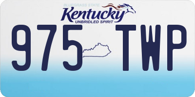 KY license plate 975TWP