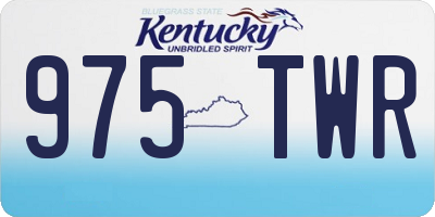 KY license plate 975TWR