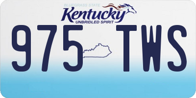 KY license plate 975TWS