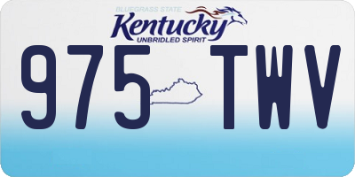 KY license plate 975TWV