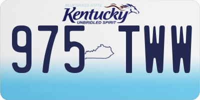KY license plate 975TWW