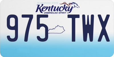 KY license plate 975TWX