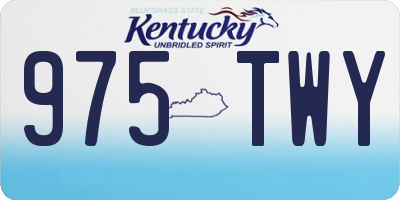 KY license plate 975TWY