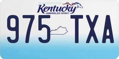 KY license plate 975TXA