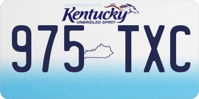 KY license plate 975TXC
