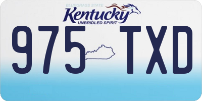 KY license plate 975TXD