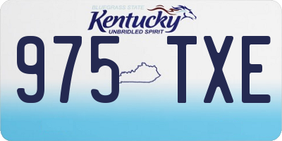 KY license plate 975TXE