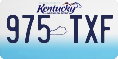 KY license plate 975TXF