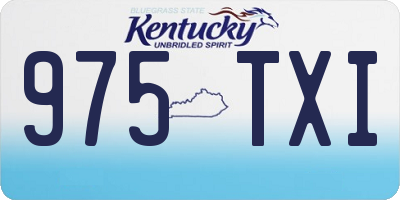 KY license plate 975TXI