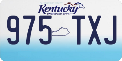 KY license plate 975TXJ
