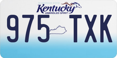 KY license plate 975TXK