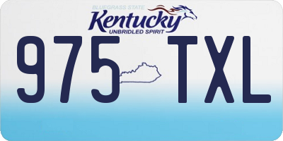KY license plate 975TXL