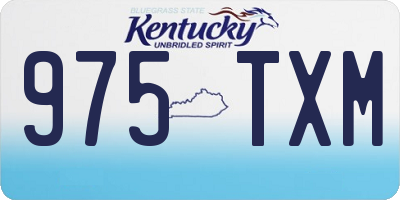 KY license plate 975TXM
