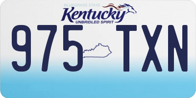 KY license plate 975TXN