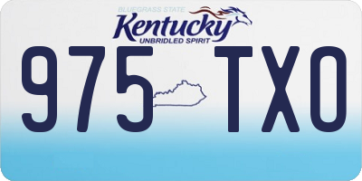 KY license plate 975TXO