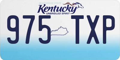 KY license plate 975TXP